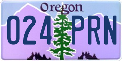 OR license plate 024PRN