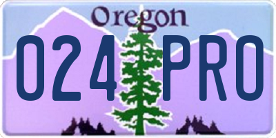 OR license plate 024PRO