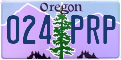 OR license plate 024PRP