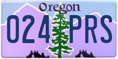 OR license plate 024PRS