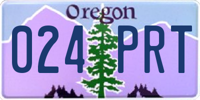 OR license plate 024PRT