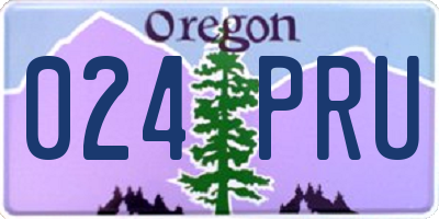 OR license plate 024PRU