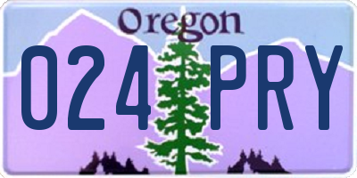 OR license plate 024PRY
