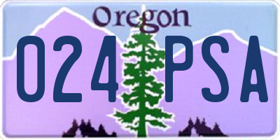 OR license plate 024PSA