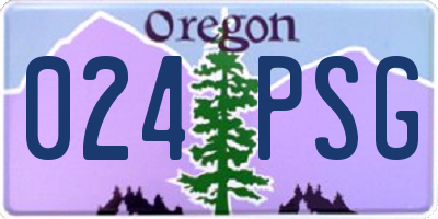 OR license plate 024PSG