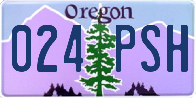 OR license plate 024PSH