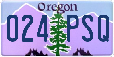 OR license plate 024PSQ