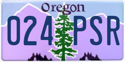 OR license plate 024PSR