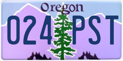 OR license plate 024PST