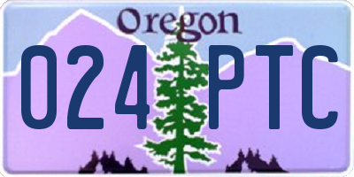 OR license plate 024PTC