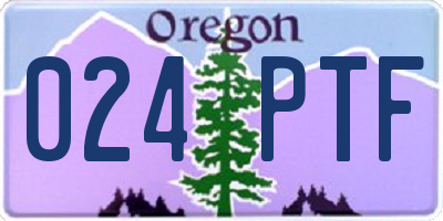 OR license plate 024PTF
