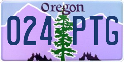 OR license plate 024PTG