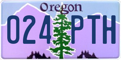 OR license plate 024PTH