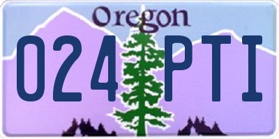 OR license plate 024PTI