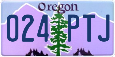OR license plate 024PTJ