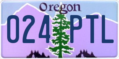 OR license plate 024PTL
