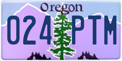 OR license plate 024PTM