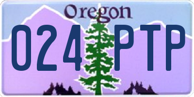 OR license plate 024PTP