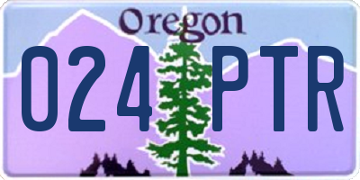 OR license plate 024PTR