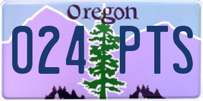 OR license plate 024PTS