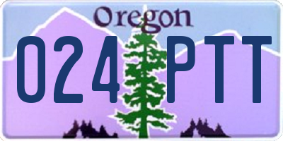 OR license plate 024PTT