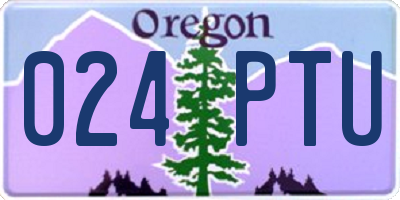 OR license plate 024PTU
