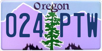 OR license plate 024PTW