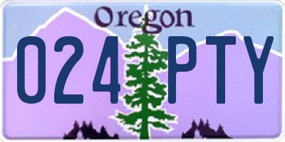 OR license plate 024PTY