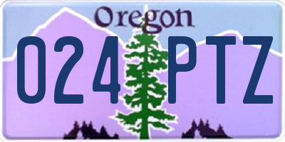 OR license plate 024PTZ