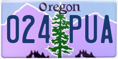 OR license plate 024PUA