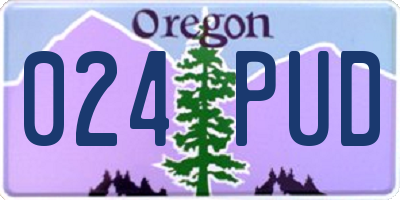 OR license plate 024PUD