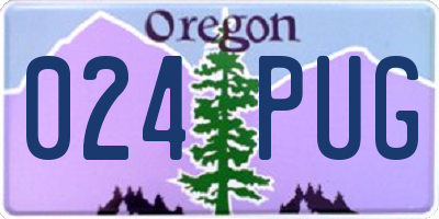 OR license plate 024PUG