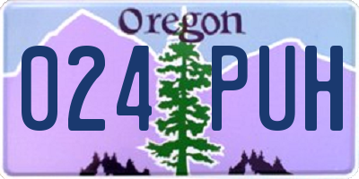 OR license plate 024PUH