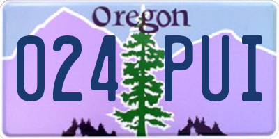 OR license plate 024PUI
