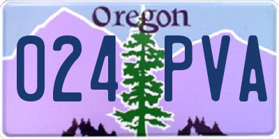 OR license plate 024PVA