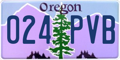OR license plate 024PVB