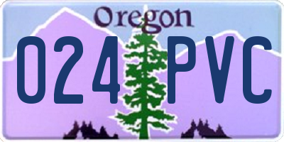 OR license plate 024PVC