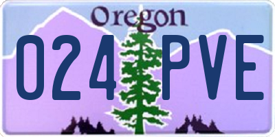 OR license plate 024PVE