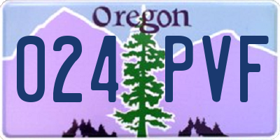 OR license plate 024PVF