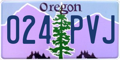 OR license plate 024PVJ