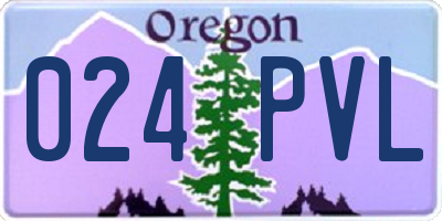 OR license plate 024PVL