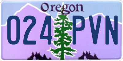 OR license plate 024PVN