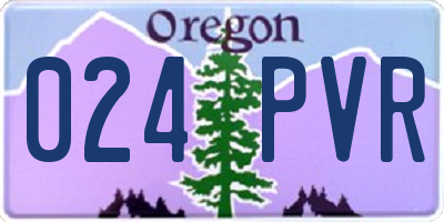 OR license plate 024PVR