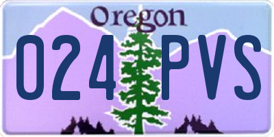 OR license plate 024PVS