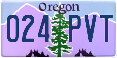 OR license plate 024PVT