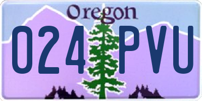 OR license plate 024PVU