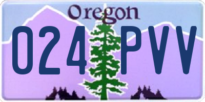 OR license plate 024PVV
