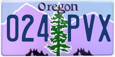 OR license plate 024PVX