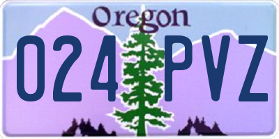 OR license plate 024PVZ