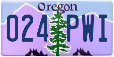 OR license plate 024PWI